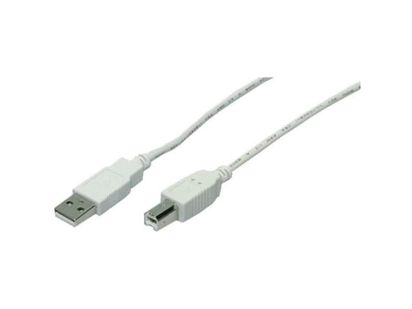 Goobay 68713, 3 m, USB A, USB B, USB 2.0, Hane/Hane, Grå