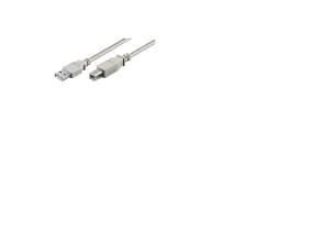 Goobay 68713, 3 m, USB A, USB B, USB 2.0, Hane/Hane, Grå