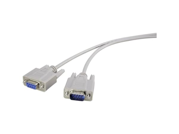 Renkforce Seriel Forlængerkabel [1x D-SUB-stik 9-pol. - 1x D-SUB-bøsning 9-pol.] 2.00 m Beige