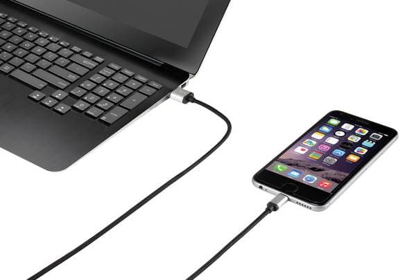 Renkforce RF-3969327, 0,5 m, Lightning, USB A, Hankjønn, Hankjønn, Sort