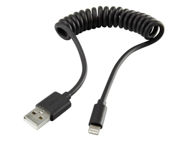 Renkforce RF-4087422, 0,95 m, Lightning, USB A, Hankjønn, Hankjønn, Svart