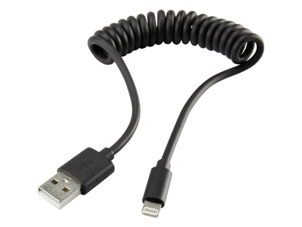 Renkforce RF-4087422, 0,95 m, Lightning, USB A, Hankjønn, Hankjønn, Svart