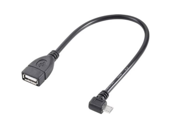 Renkforce Usb Cable Usb 2.0 Usb-Micro-B Plug, Usb-A Socket 10.00 Cm Black
