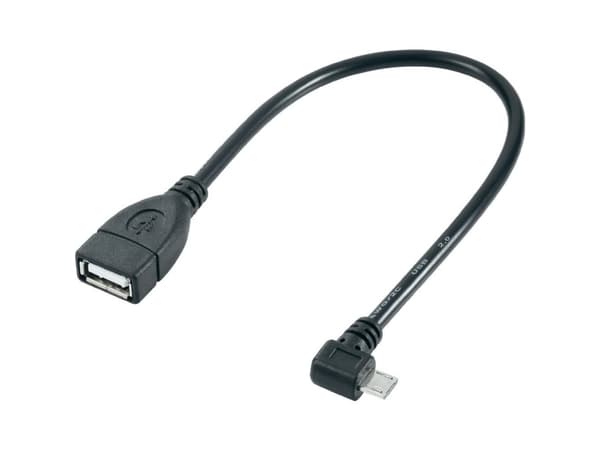 Renkforce Usb Cable Usb 2.0 Usb-Micro-B Plug, Usb-A Socket 10.00 Cm Black