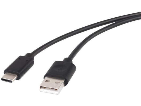 Renkforce RF-4288950, 1,5 m, USB A, USB C, USB 2.0, 0,48 Gbit/s, Svart