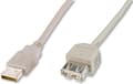Miniatyrbild 3 av 5: ASSMANN - USB-förlängningskabel - USB (hane) till USB (hona) - USB 2.0 - 1.8 m - formpressad - beige