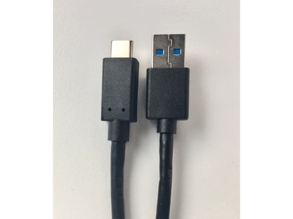 Helos USB Type-C till USB 3.2 laddnings-/datakabel, 1 m, svart