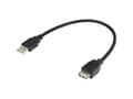 Miniatyrbild 1 av 4: Renkforce USB-kabel USB 2.0 USB-A hane, USB-A hona 16,00 cm Svart flexibel svanhalskabel, guldpläterade kontakter RF-3999453