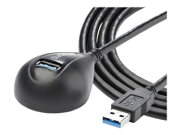 StarTech.com USB3SEXT5DKB USB-kaapeli 1,5 m USB 3.2 Gen 1 (3.1 Gen 1) USB A Musta