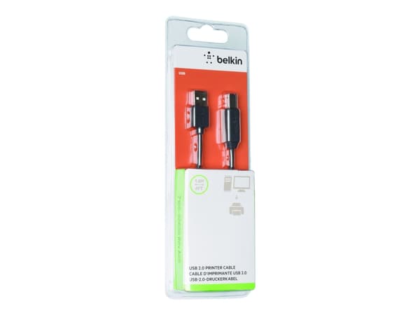 Belkin Premium Printer Cable - USB-kabel - USB typ B (hane) till USB (hane) - USB 2.0 - 1.8 m - formpressad