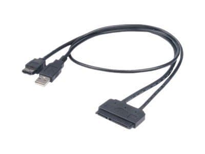 Akasa - eSATA-kaapeli - Serial ATA 150/300/600 - eSATA, USB (kun strøm) til SATA kombi (hun) - lajittelu