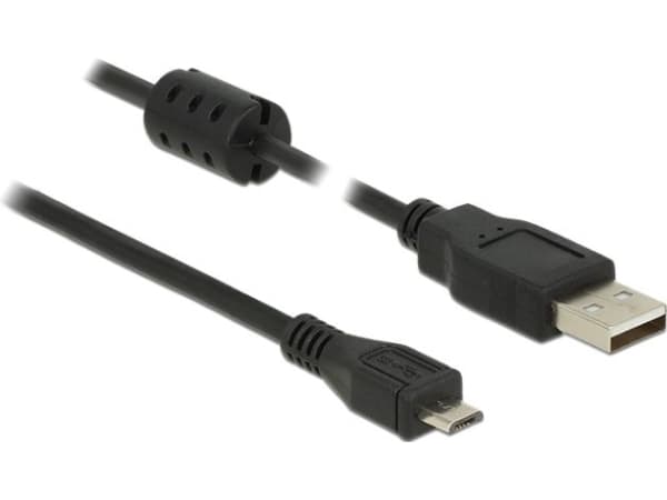 Delock - USB-kabel - USB (hane) till mikro-USB typ B (hane) - USB 2.0 - 2 m - svart