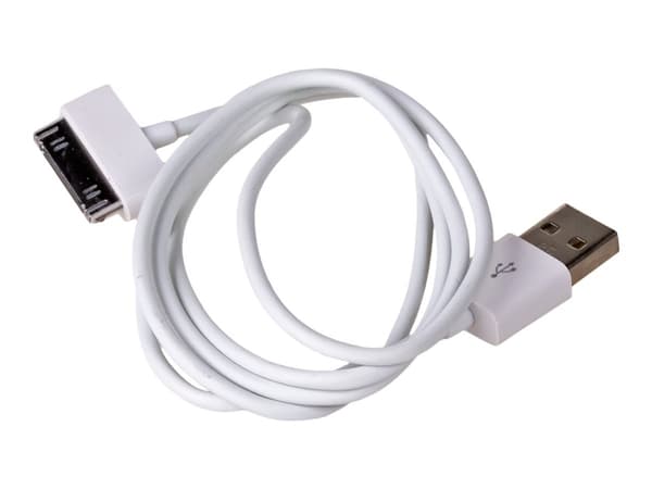 Akyga AK-USB-08, 1 m, USB A, Micro-USB B/Lightning/Apple 30-pin, USB 2.0, Valkoinen