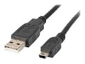 Pikkukuva 1 / 5: Lanberg CA-USBK-11CC-0018-BK, 1,8 m, Mini-USB A, USB A, 2.0, 480 Mbit/s, Lajittelu