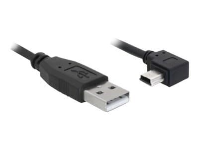 Delock - USB-kabel - USB (hann) til mini-USB type B (hann) - 50 cm - høyrevinklet kontakt