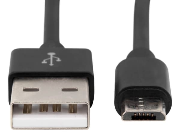 Ansmann 1700-0076, 1,2 m, USB A, Micro-USB B, Hane/Hane, 0,48 Gbit/s, Svart