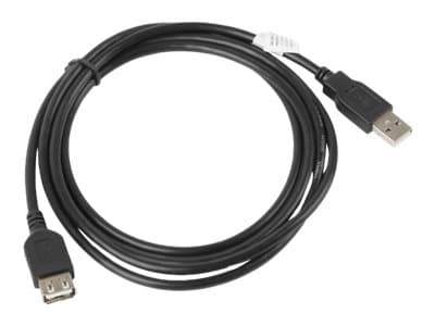 Lanberg - USB-forlengelseskabel - USB (hann) til USB (hunn) - USB 2.0 - 1.8 m - svart