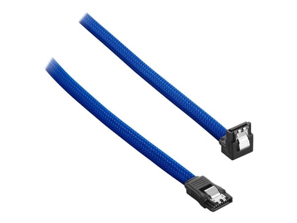 CableMod ModMesh - SATA-kabel - Serial ATA 150/300/600 - SATA (hunn) rettvinklet til SATA (hunn) - 60 cm - blå