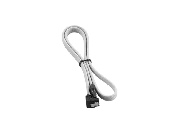 CableMod ModMesh - SATA-kabel - Serial ATA 150/300/600 - SATA (hunn) rettvinklet til SATA (hunn) - 60 cm - hvit