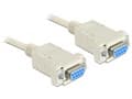 Miniatyrbilde 4 av 5: Delock - Null modem-kabel - DB-9 (hunn) til DB-9 (hunn) - 3 m - grå
