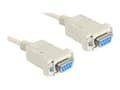 Miniatyrbilde 1 av 5: Delock - Null modem-kabel - DB-9 (hunn) til DB-9 (hunn) - 3 m - grå