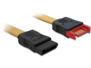 Delock Cable SATA Extension - SATA-forlengelseskabel - Serial ATA 150/300/600 - SATA (hann) til SATA (hunn) - 1 m - rett kontakt - gul