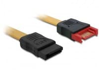 Delock Cable SATA Extension - SATA-forlengelseskabel - Serial ATA 150/300/600 - SATA (hann) til SATA (hunn) - 1 m - rett kontakt - gul