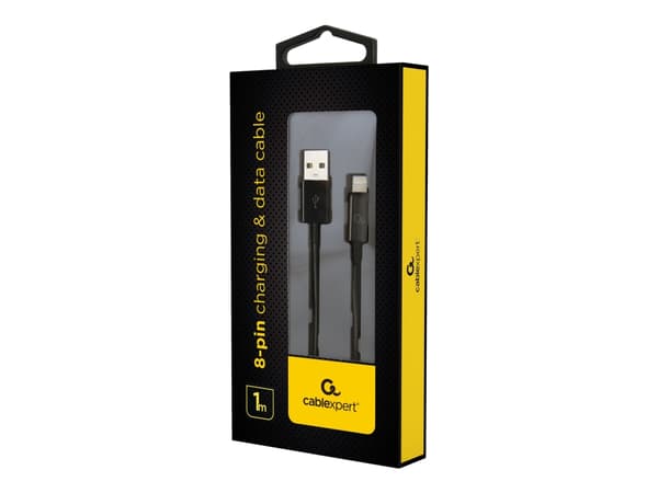 Cablexpert - Lightning-kabel - Lightning hann til USB hann - 1 m - skjermet - svart