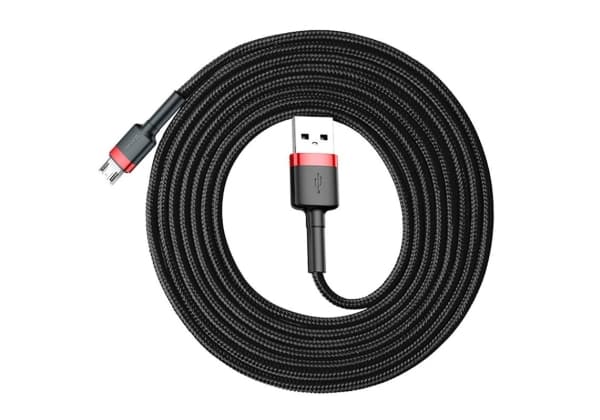 Baseus Cafule, 2 m, USB A, Micro-USB A, Svart, Röd