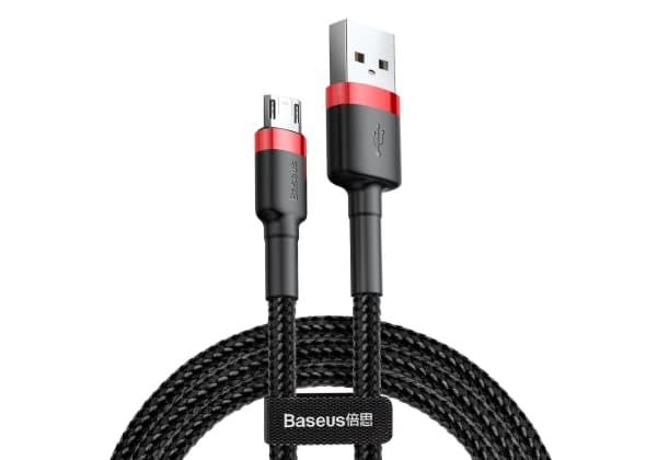 Baseus Cafule, 2 m, USB A, Micro-USB A, Svart, Röd