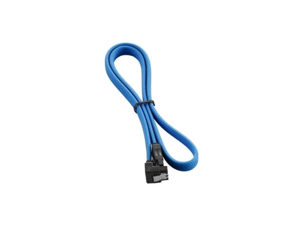 CableMod ModMesh - SATA-kabel - Serial ATA 150/300/600 - SATA (hona) högervinklad till SATA (hona) - 60 cm - ljusblå