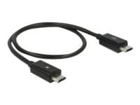 Delock Power Sharing Cable - USB-kabel - mikro-USB typ B (hane) till mikro-USB typ B (hane) - USB 2.0 OTG - 30 cm - svart