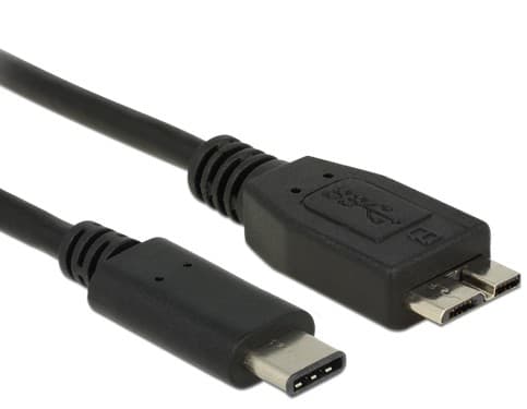 Delock - USB-kabel - Micro-USB Type B (hann) til 24 pin USB-C (hann) - USB 3.1 Gen 2 - 50 cm - svart