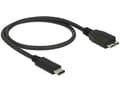 Miniatyrbilde 4 av 5: Delock - USB-kabel - Micro-USB Type B (hann) til 24 pin USB-C (hann) - USB 3.1 Gen 2 - 50 cm - svart