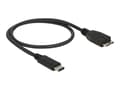 Miniatyrbilde 2 av 5: Delock - USB-kabel - Micro-USB Type B (hann) til 24 pin USB-C (hann) - USB 3.1 Gen 2 - 50 cm - svart