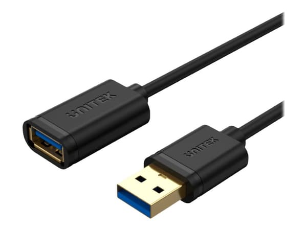 Unitek Y-C456GBK - USB-förlängningskabel - USB typ A (hane) till USB typ A (hona) - USB 3.0 - 50 cm - svart