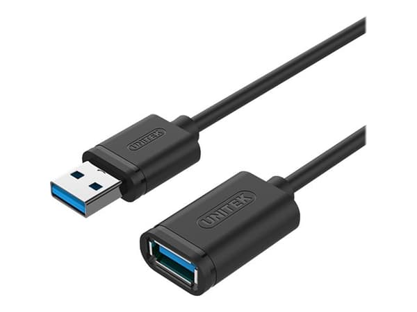 Unitek Y-C456GBK - USB-förlängningskabel - USB typ A (hane) till USB typ A (hona) - USB 3.0 - 50 cm - svart