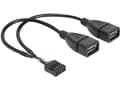 Miniatyrbild 5 av 5: Delock - USB-intern till extern kabel - USB (hona) till 9-stifts USB-överdel (hona) - 20 cm