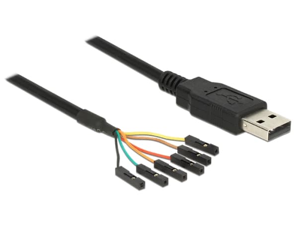 Delock Converter USB 2.0 > Serial-TTL 6 pin pin header connector individually 1.8 m (3.3 V) - Seriell adapter - USB - serie