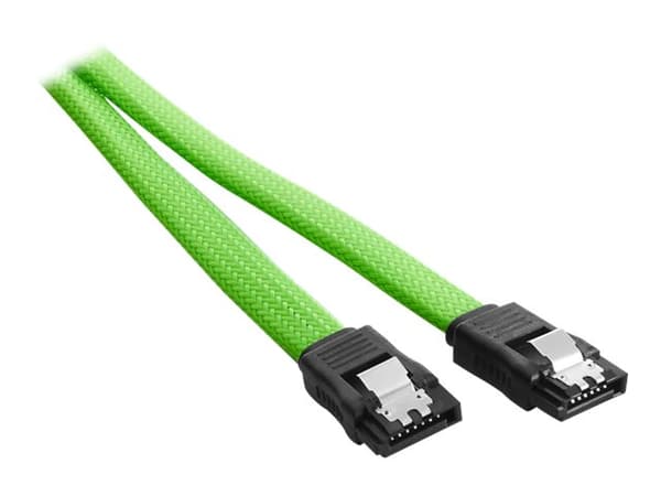 CableMod ModMesh - SATA-kabel - Serial ATA 150/300/600 - SATA (hunn) til SATA (hunn) - 30 cm - lys grønn