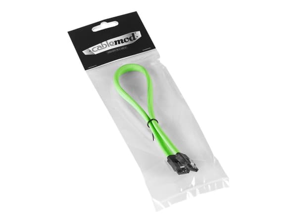CableMod ModMesh - SATA-kabel - Serial ATA 150/300/600 - SATA (hunn) til SATA (hunn) - 30 cm - lys grønn