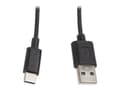 Miniatyrbilde 1 av 5: Lanberg - USB-kabel - USB (hann) til 24 pin USB-C (hann) - USB 2.0 - 3 A - 1 m - svart
