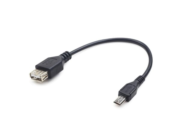 Cablexpert A-OTG-AFBM-03 - USB-kabel - mikro-USB typ B (hane) till USB (hona) - USB OTG - 15 cm