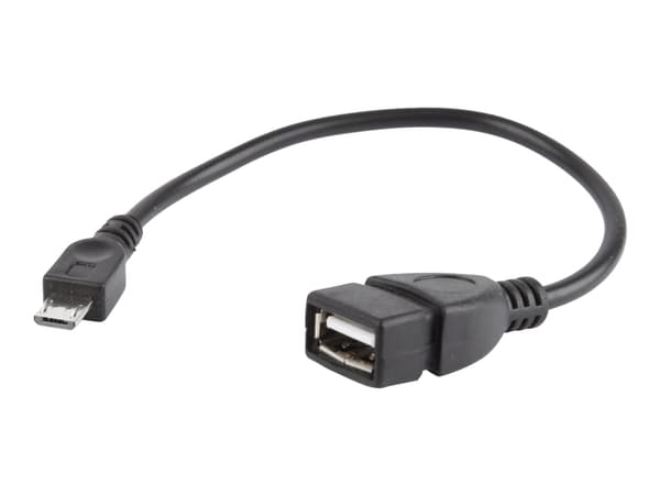 Cablexpert A-OTG-AFBM-03 - USB-kabel - mikro-USB typ B (hane) till USB (hona) - USB OTG - 15 cm