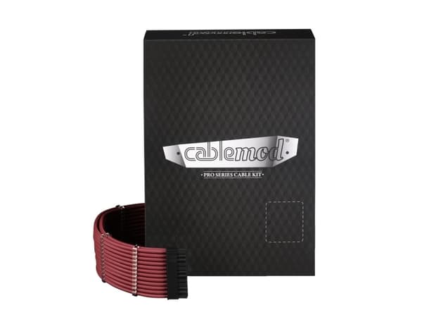 CableMod PRO Series ModMesh C-Series AXi, HXi & RM Cable Kit - Strømkabelsett - formstøpt - blodrød