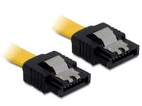 Delock Cable SATA - SATA-kabel - Serial ATA 150/300 - SATA (hunn) til SATA (hunn) - 30 cm - låst, rett kontakt - gul