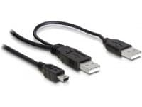 Delock - USB-kabel - USB, USB (kun strøm) (hann) til mini-USB type B (hann) - 1 m