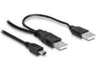 Delock - USB-kabel - USB, USB (kun strøm) (hann) til mini-USB type B (hann) - 1 m
