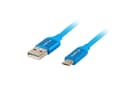 Miniatyrbild 3 av 5: Lanberg - USB-kabel - USB (hane) till mikro-USB typ B (hane) - USB 2.0 - 1 m - blå