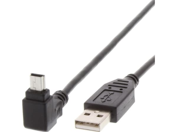 Techly 1.8m USB - Mini USB M/M, 1,8 m, USB A, Mini-USB B, USB 2.0, Hanstik/Hanstik, Lajittelu